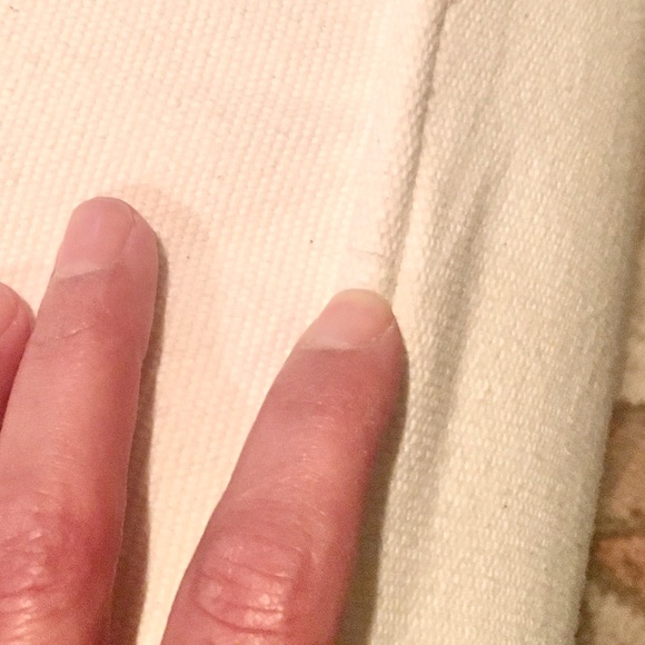 Pottery Barn Storage Ottoman Slipcover white denim - Picture 13 of 16